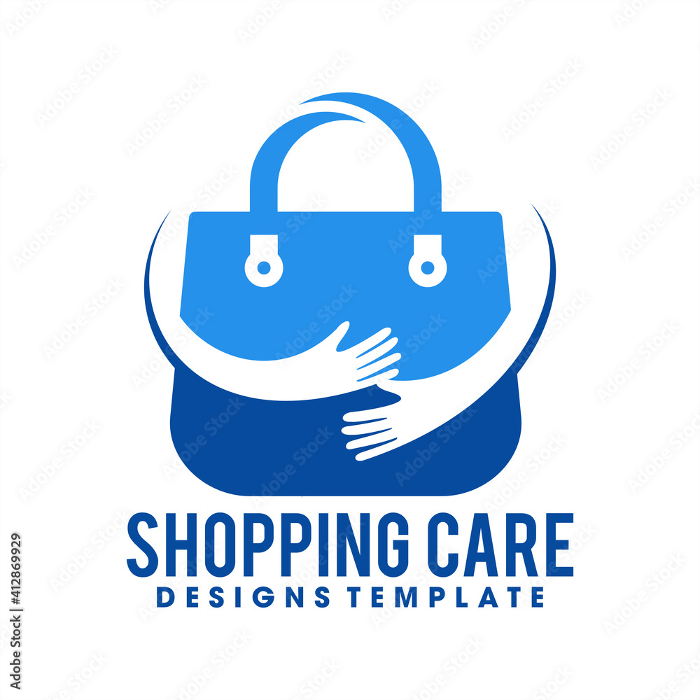 Smart shopping cares online logo vector icon illustration, Creative logo templates made for online shopping