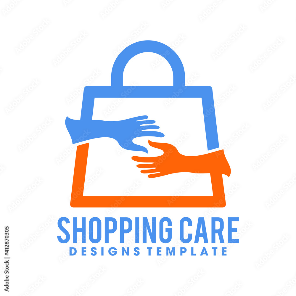 Smart shopping cares online logo vector icon illustration, Creative logo templates made for online shopping