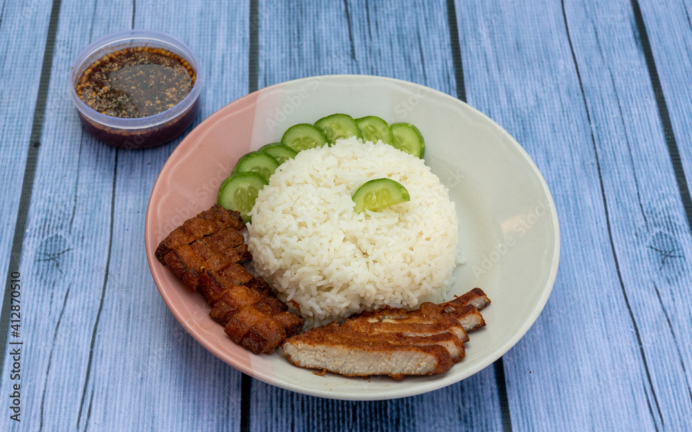 Thai Food - Fried Pork and Chicken 