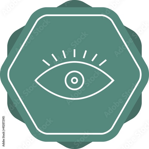 Unique line vector icon of eye