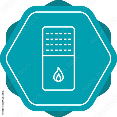 Unique Furnace Line Vector Icon