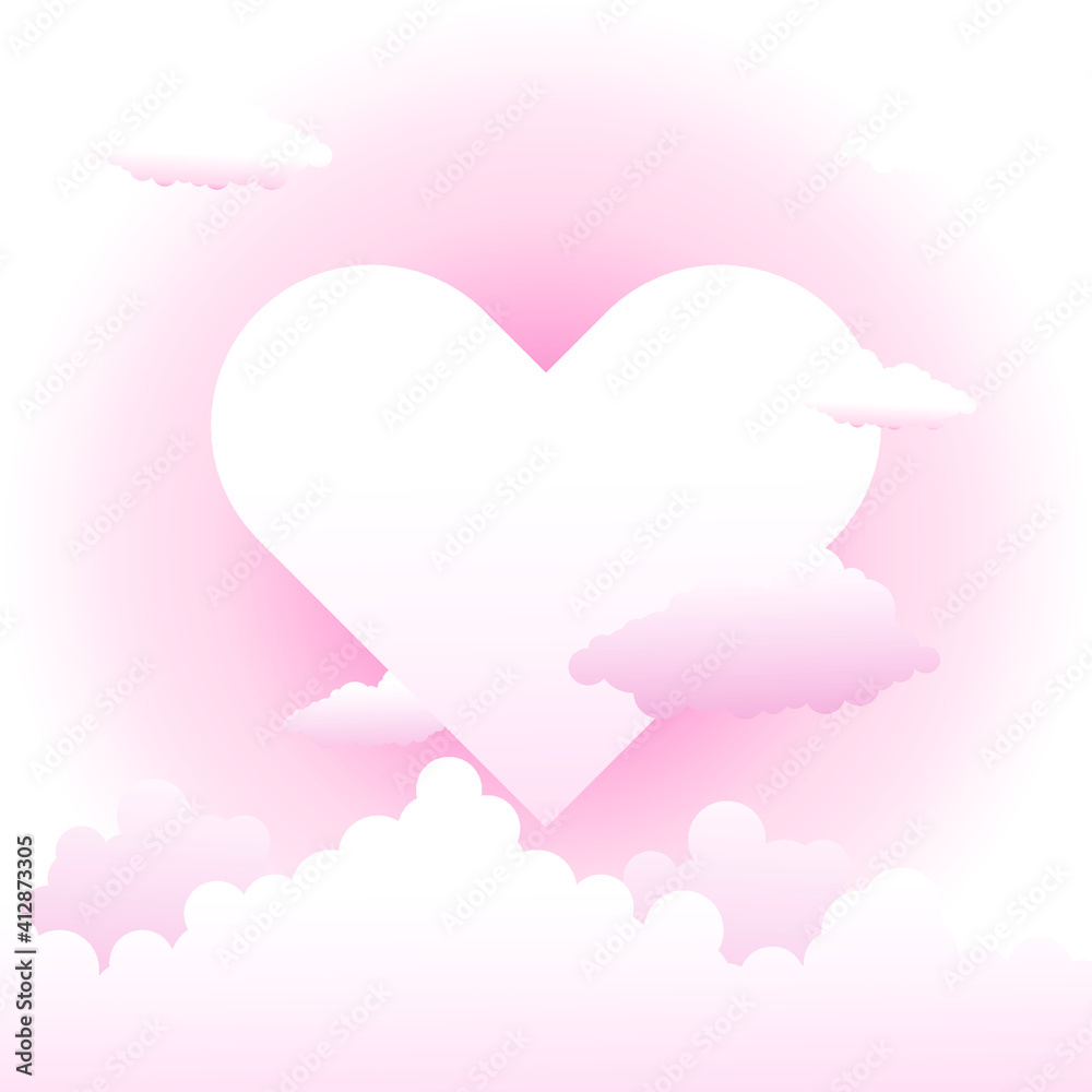 vector poster happy valentines day. flat image of hearts of different sizes 