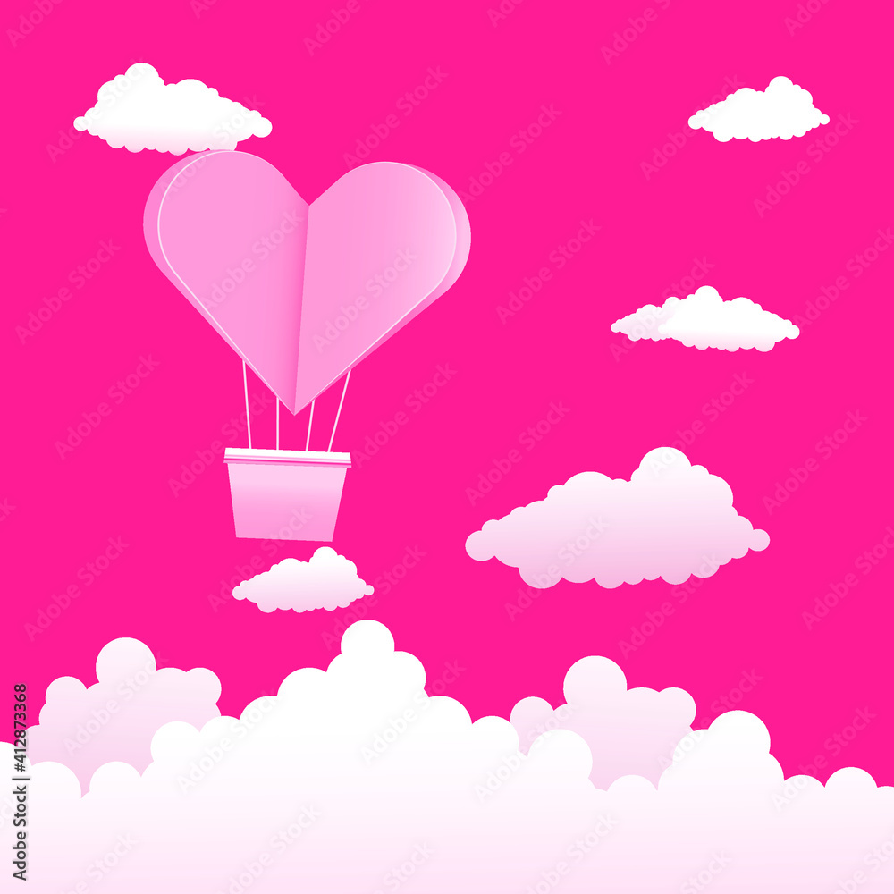 vector poster happy valentines day. flat image of hearts of different sizes vector poster happy valentines day. flat image of hearts of different sizes