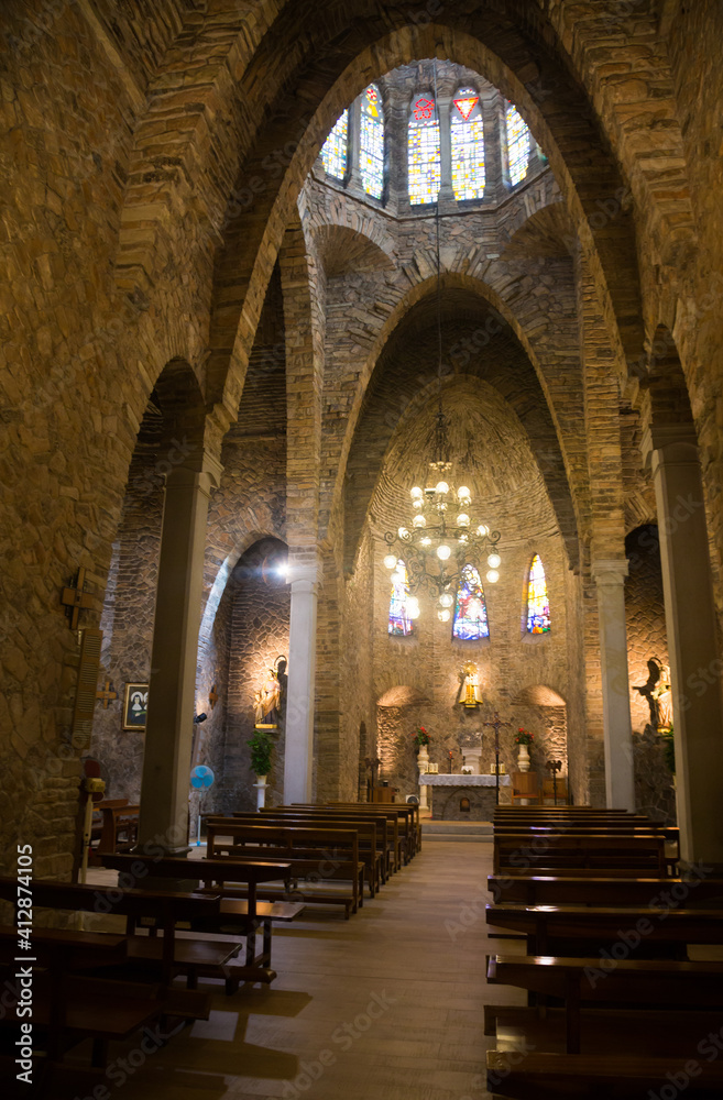 interior of Asylum of Santo Cristo in Pla de San Agustin de Igualada. Spain