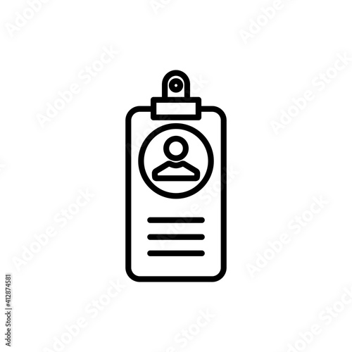 Name Tag Icon Design Vector Template