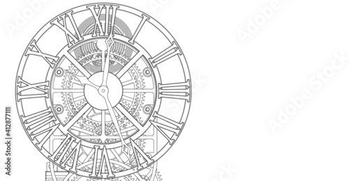 clock graphic symbol 3d illustration