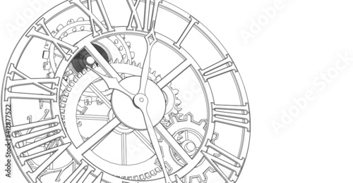clock graphic symbol 3d illustration photo