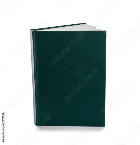 Dark green hardcover book s...