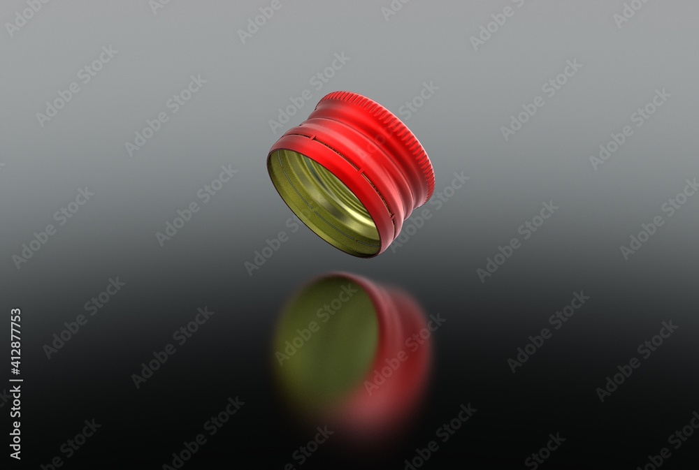 3d illustration of bottle screw cap isolated