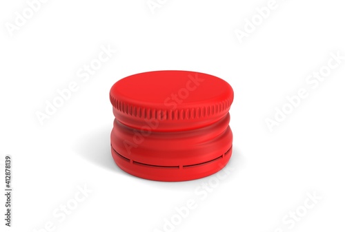 3d illustration of bottle screw cap isolated photo