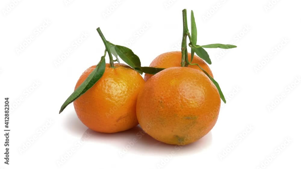 tangerine with leaves isolated on white background tangerine with leaves isolated on white background