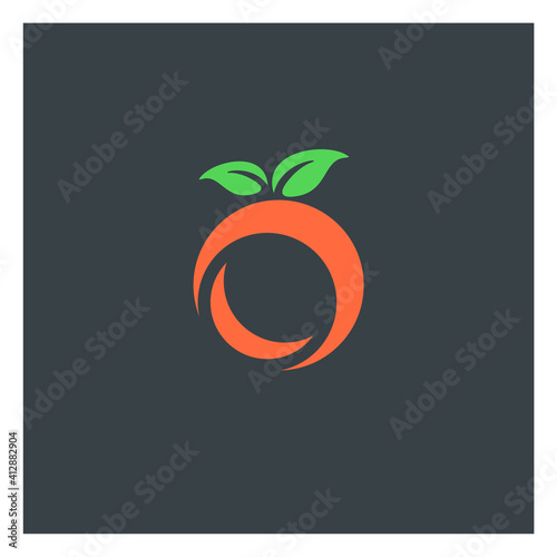 Orange design Vector icon illustration design, 
Vector orange logo in a modern flat style