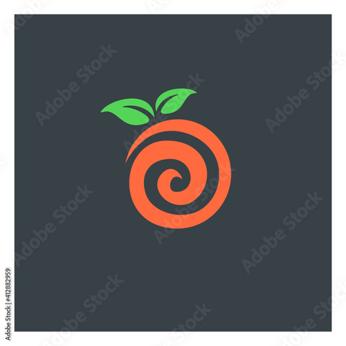Orange design Vector icon illustration design, 
Vector orange logo in a modern flat style