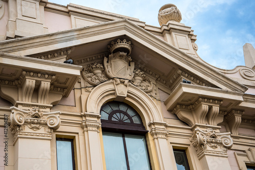 Stazione Marittima is the Ferry Station of Genoa in northern Italy. This impressive building is the point of entry to the ferries and luxury liners in the docks of Genoa in Italy 