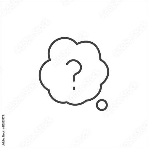 Simple of Question Related Vector Line Icons.