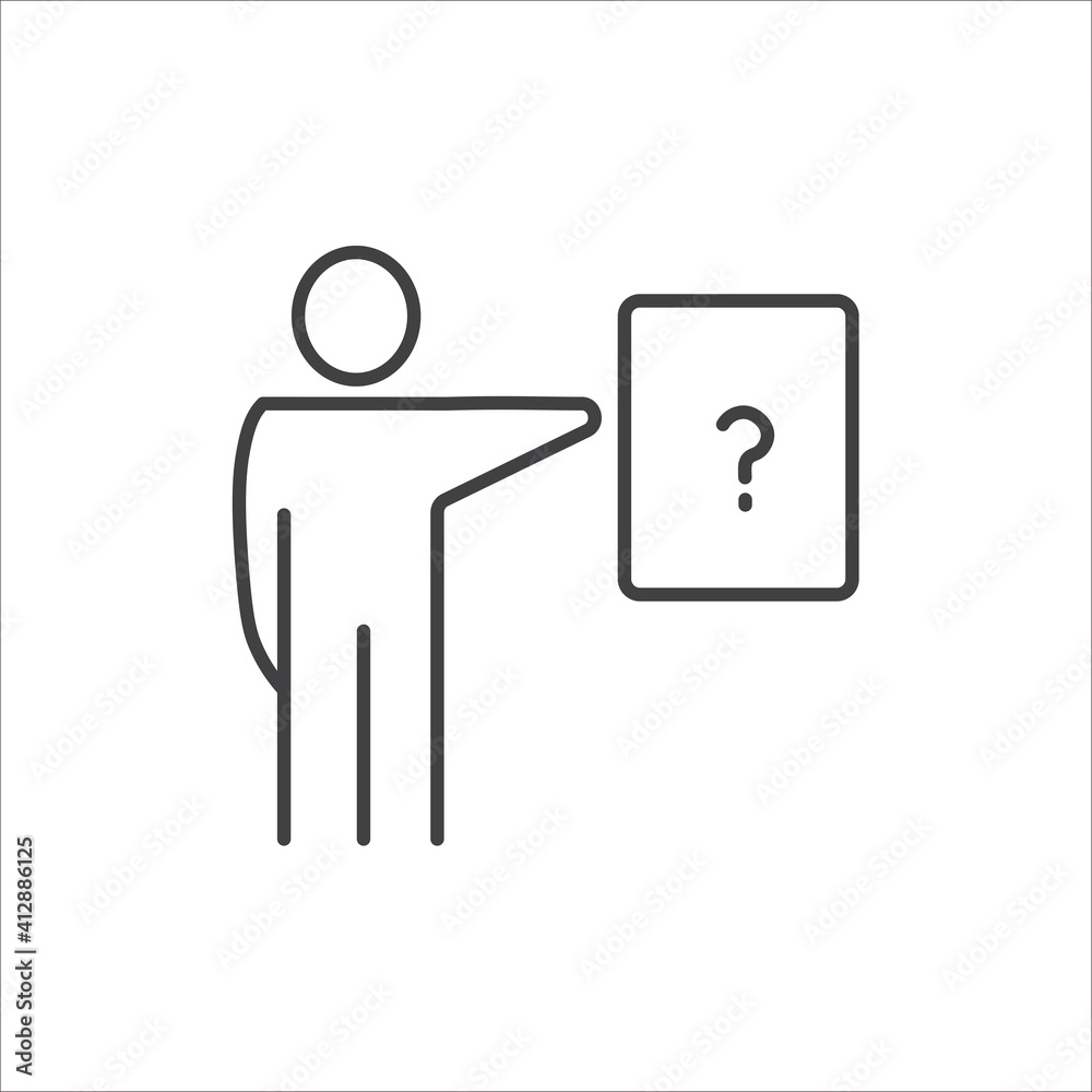 Simple of Question Related Vector Line Icons.