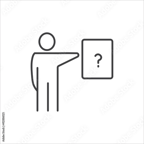 Simple of Question Related Vector Line Icons.