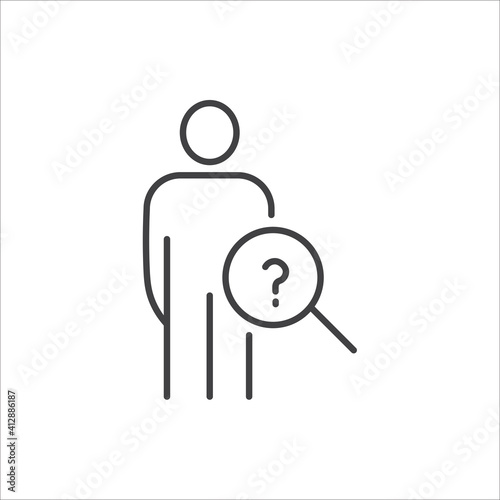 Simple of Question Related Vector Line Icons.
