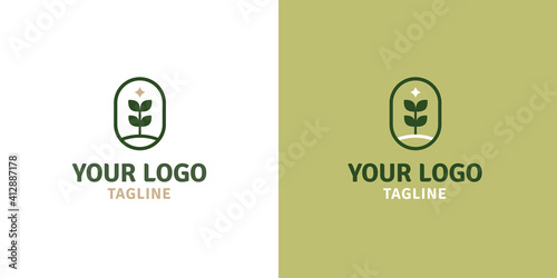 Plant, leaves growth icon. Symbol, logo illustration. Vector graphics	

