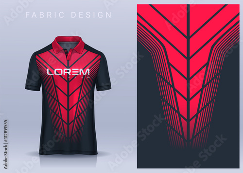 Fabric textile for Sport t-shirt ,Soccer jersey mockup for football club. uniform front and back view.
