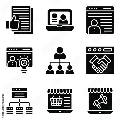 Pack of Business Solid Icons 