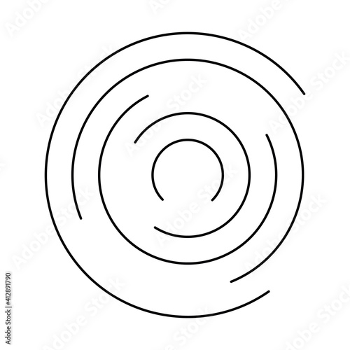 Thin black line vortex