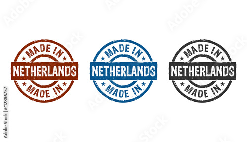 Made in Netherlands stamp and stamping