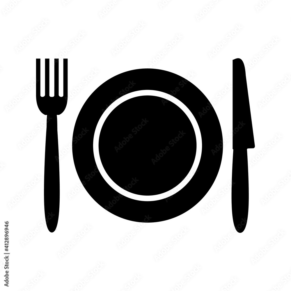 Cutlery icon, Travel and holiday symbols Cutlery icon, Travel and holiday symbols