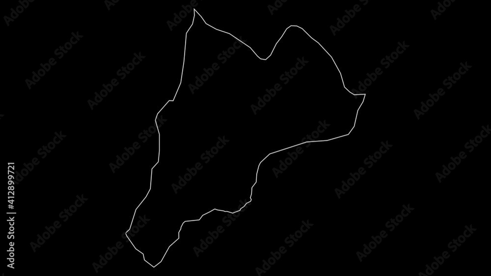 Brazzaville Congo province map outline animation Brazzaville Congo province map outline animation