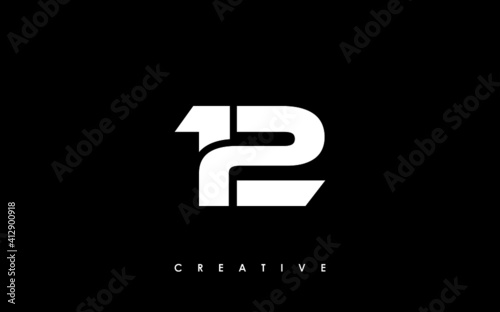 12 Letter Initial Logo Design Template Vector Illustration