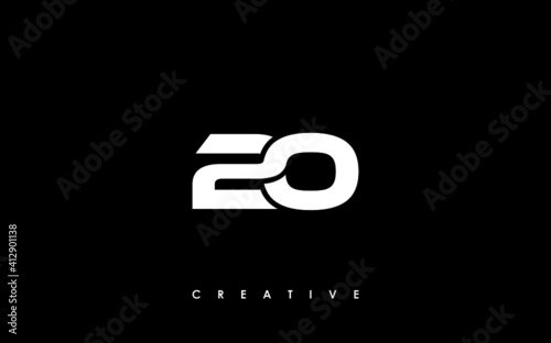 20 Letter Initial Logo Design Template Vector Illustration