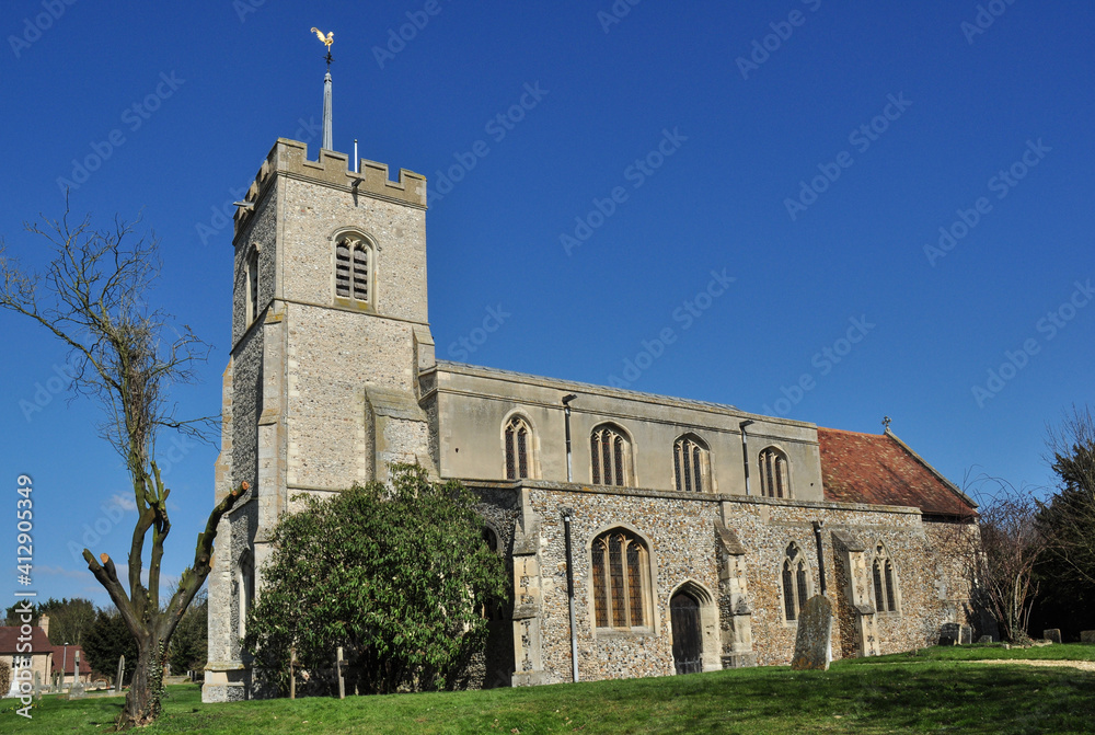 Church of St Lawrence in the village of Foxton, Cambridgeshire
