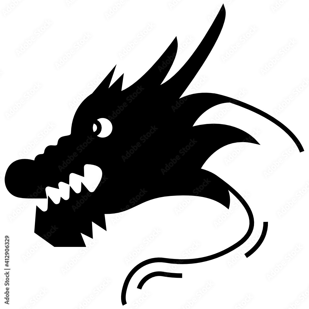 Dragon Concept Vector Glyph Icon Design, Traditional Chinese Culture Symbol on white background, Lunar New Year of the Ox 2021 Sign, China Travel Guide Stock illustration Dragon Concept Vector Glyph Icon Design, Traditional Chinese Culture Symbol on white background, Lunar New Year of the Ox 2021 Sign, China Travel Guide Stock illustration