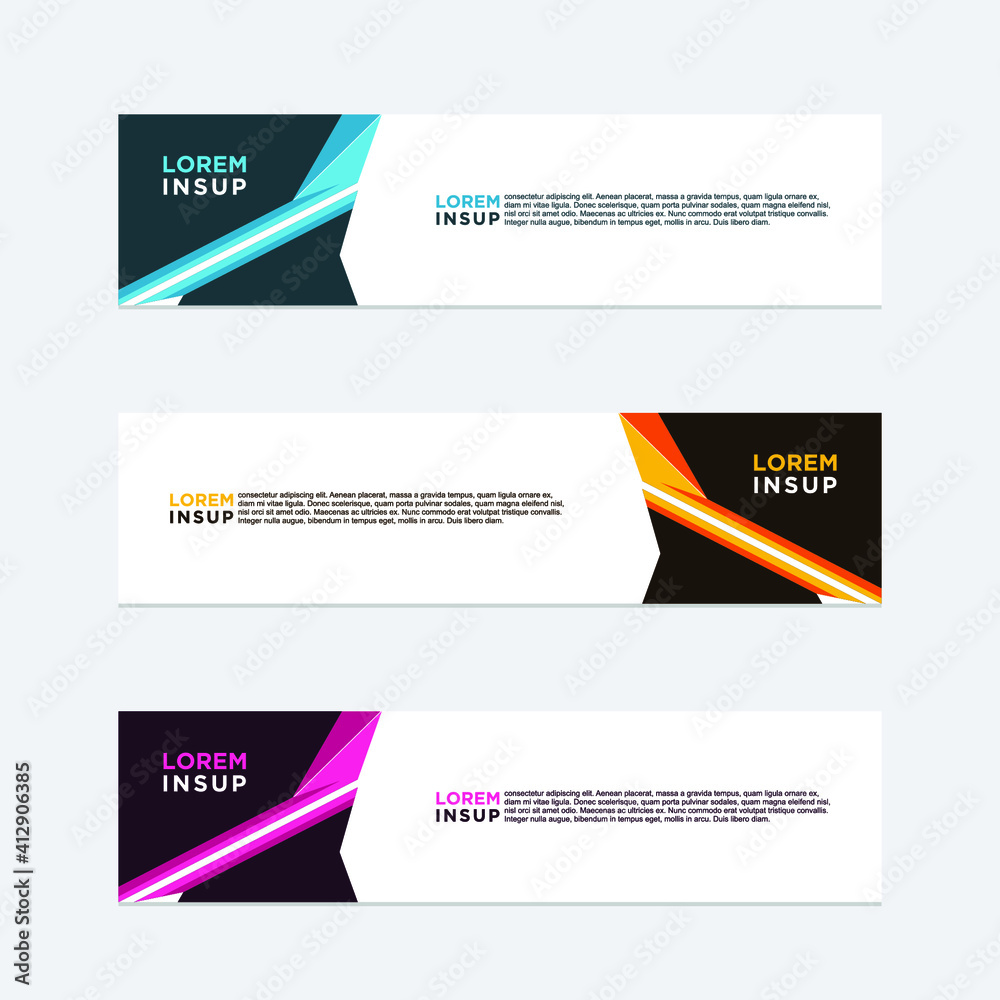abstract geometric web design banner template isolated on dark grey background abstract geometric web design banner template isolated on dark grey background