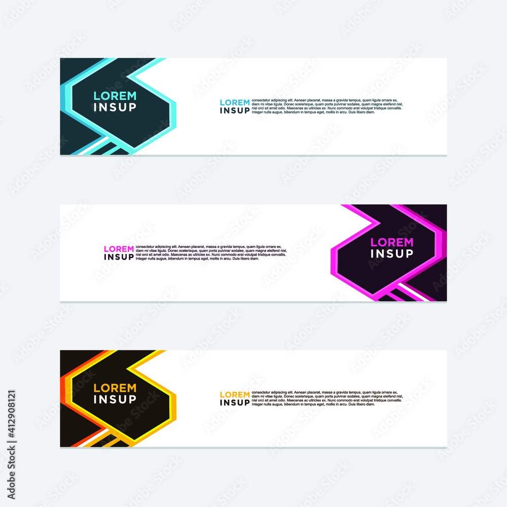 abstract geometric web design banner template isolated on dark grey background abstract geometric web design banner template isolated on dark grey background