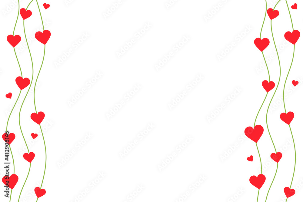 Obraz premium Romantic background (flowers heart). Valentines day. Love