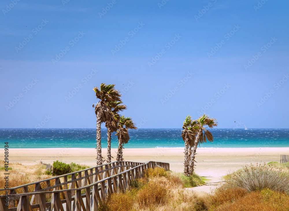 beach of Tarifa, Andalusia, Spain,