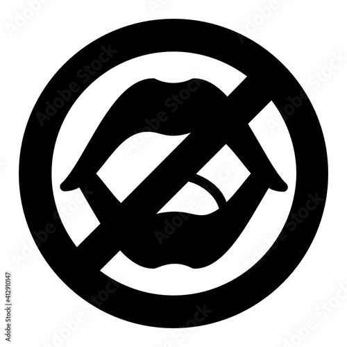The Decline of Yelling concept vector glyph icon design, Addiction and bad habits symbols on white background