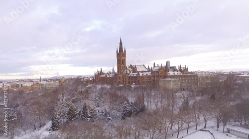 Aerial shot of Glasgow University photo