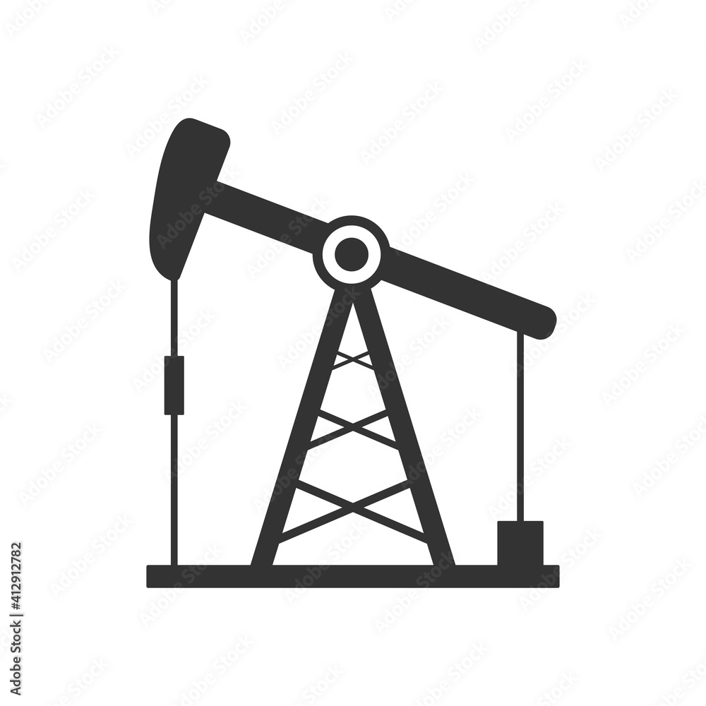 Oil rig icon. Pump jack sign. Oil drilling wells symbol. Vector isolated on white Oil rig icon. Pump jack sign. Oil drilling wells symbol. Vector isolated on white