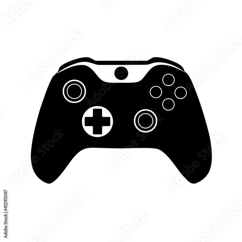 Game joystick in the logo vector.A gamepad for the next-generation console in vector.