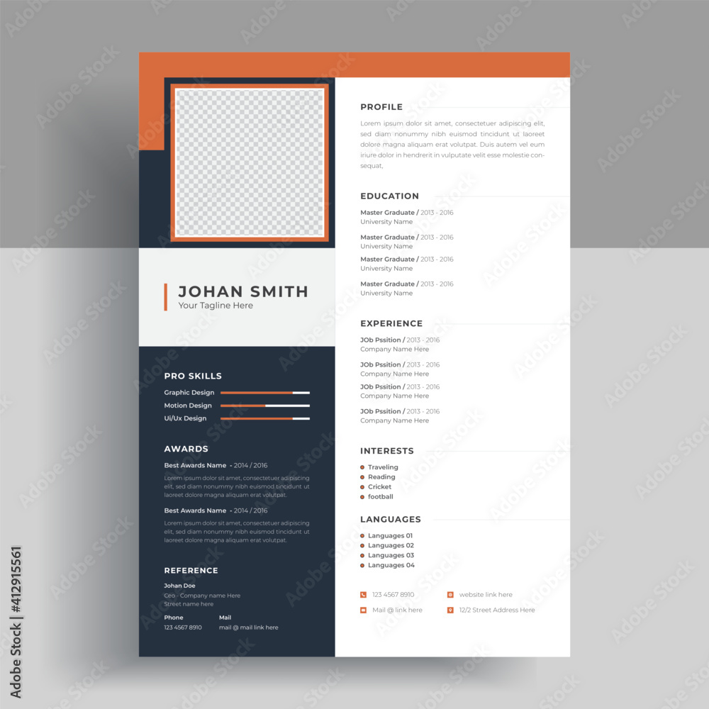 Creative and clean resume or cv template