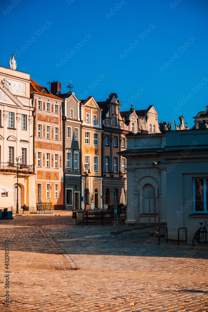 Fototapeta premium Street view of Poznan city, Poland