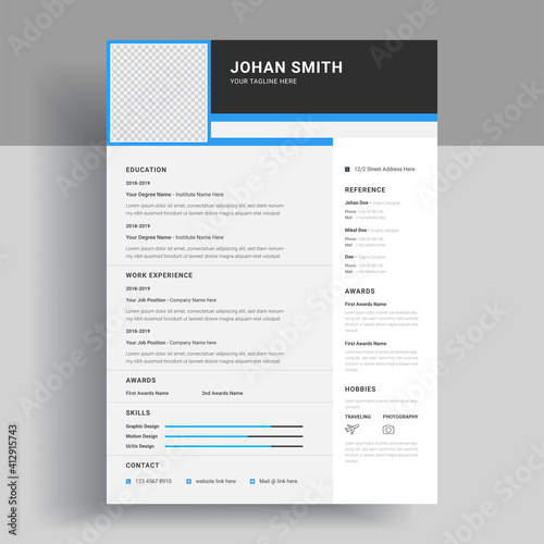 Abstract child-like education resume vector
