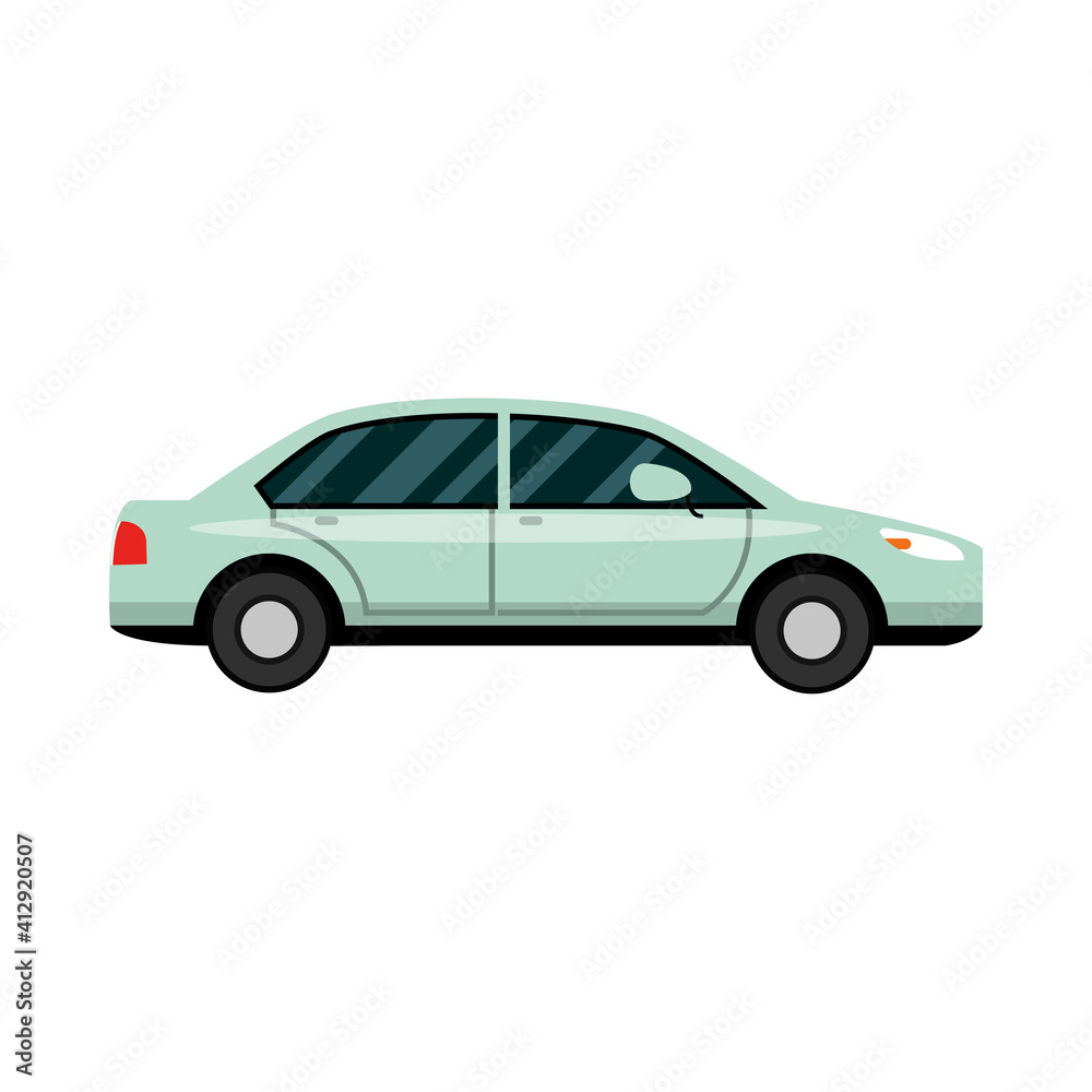 car transport vehicle side view, car icon vector