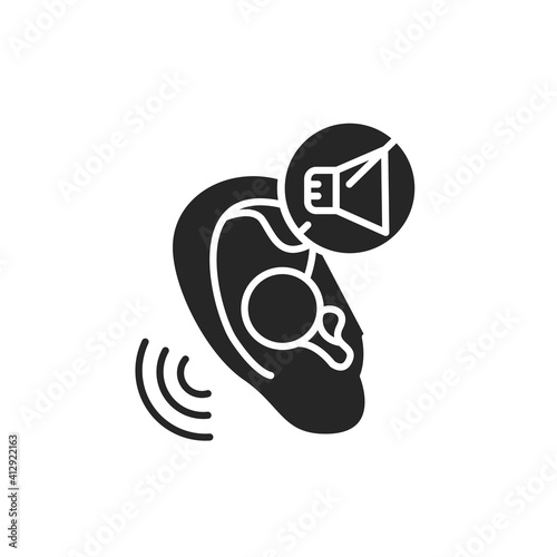 Soundproof ear plugs color line icon. Pictogram for web