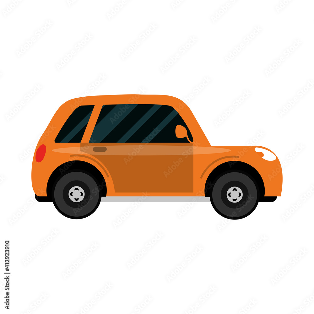 car suv transport vehicle side view, car icon vector