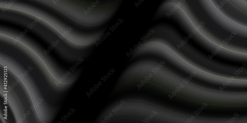 Background, black and gold halftone shine dots on geometric triangle pattern, vector. Golden confetti glitter on black gradient background, glittery polygon or 3d abstract card layout