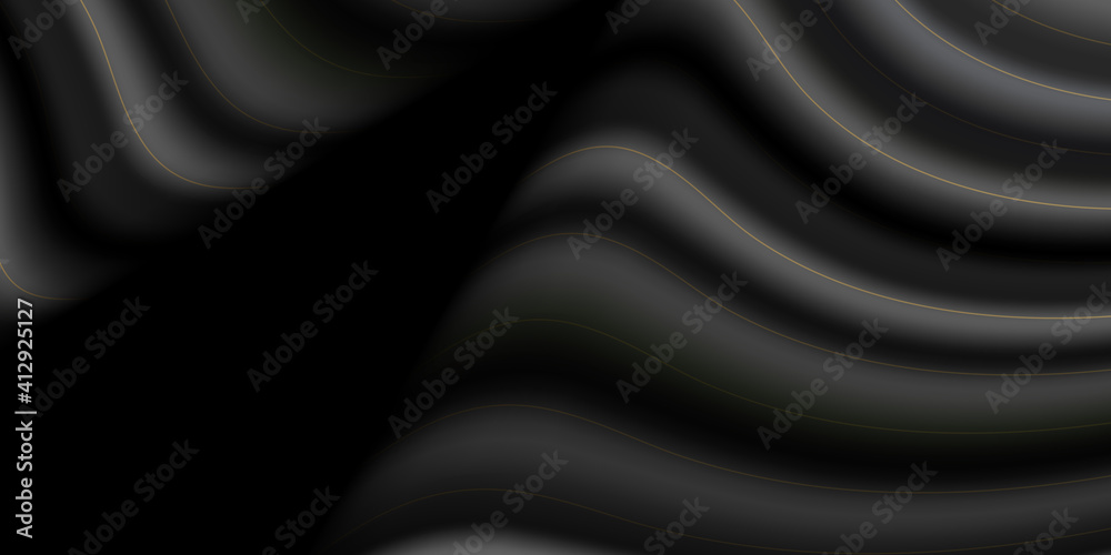Obraz premium Background, black and gold halftone shine dots on geometric triangle pattern, vector. Golden confetti glitter on black gradient background, glittery polygon or 3d abstract card layout