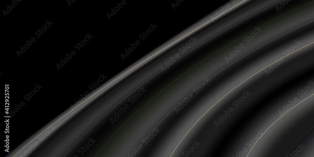 Fototapeta premium Modern luxury background carbon 3d VIP vector overlap layer on dark and shadow black space with abstract style for design. graphic resource illustration Texture with line golden Sparkles glitters dot
